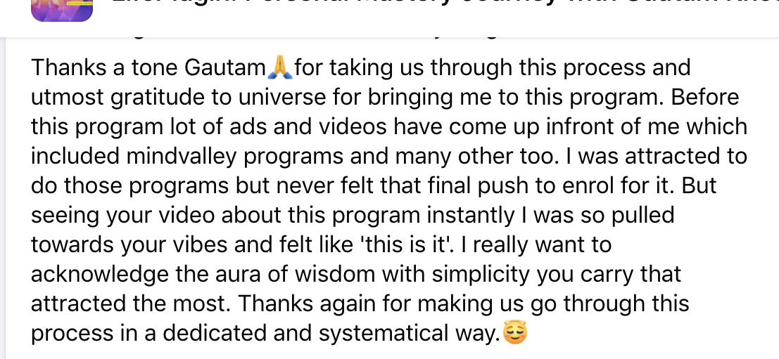 Testimonial screenshot