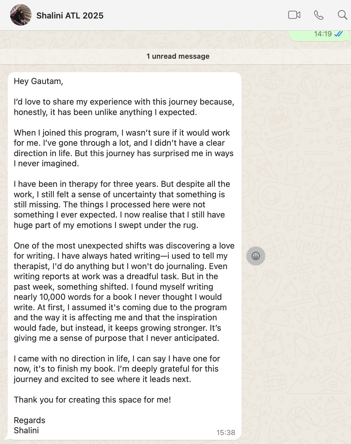 Testimonial screenshot