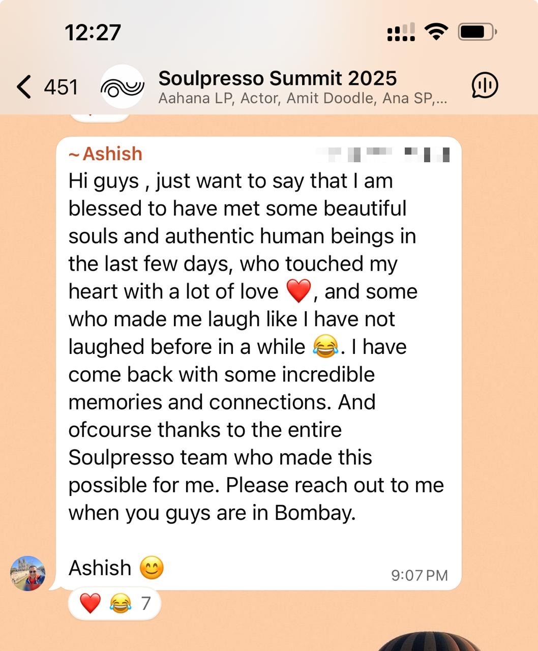 Testimonial screenshot