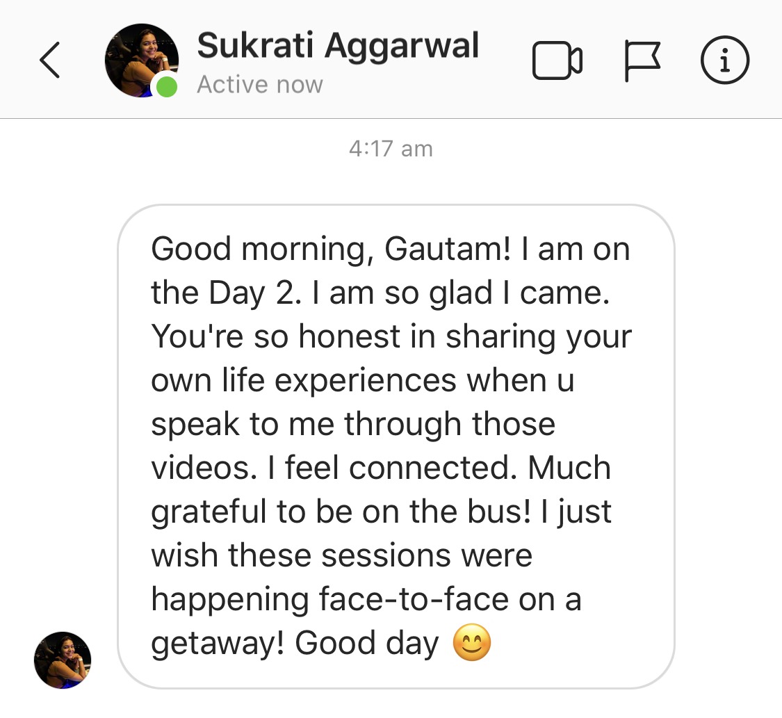 Testimonial screenshot