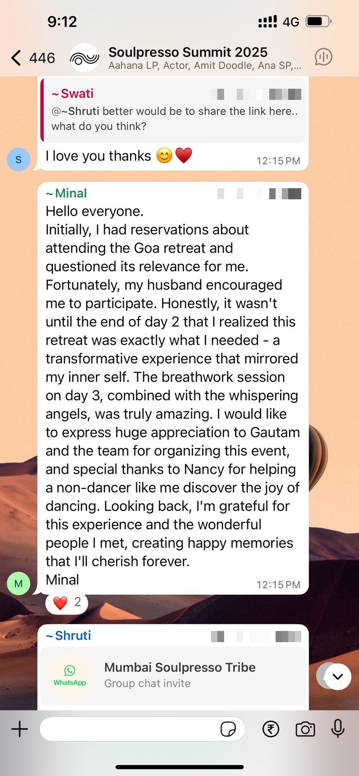 Testimonial screenshot