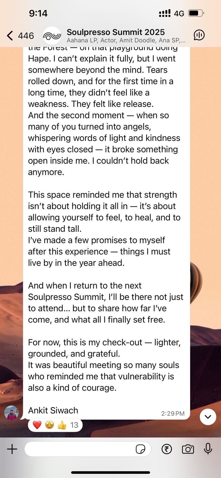Testimonial screenshot