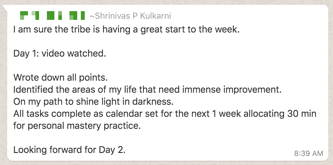 Testimonial screenshot