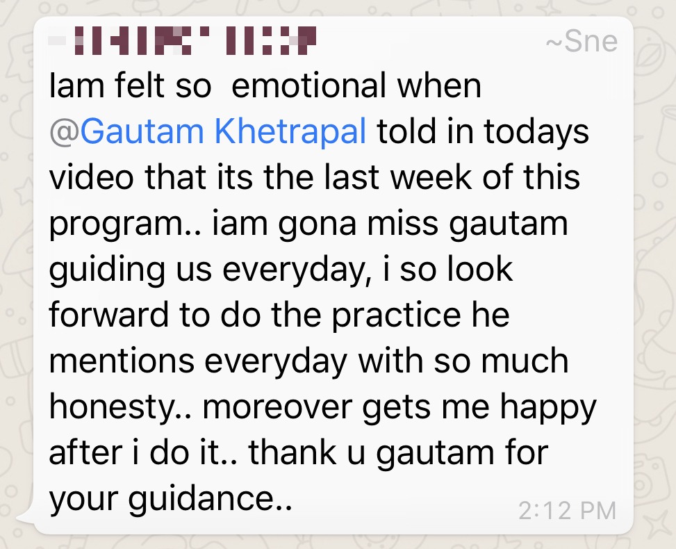 Testimonial screenshot