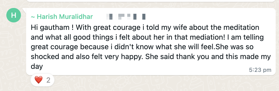Testimonial screenshot
