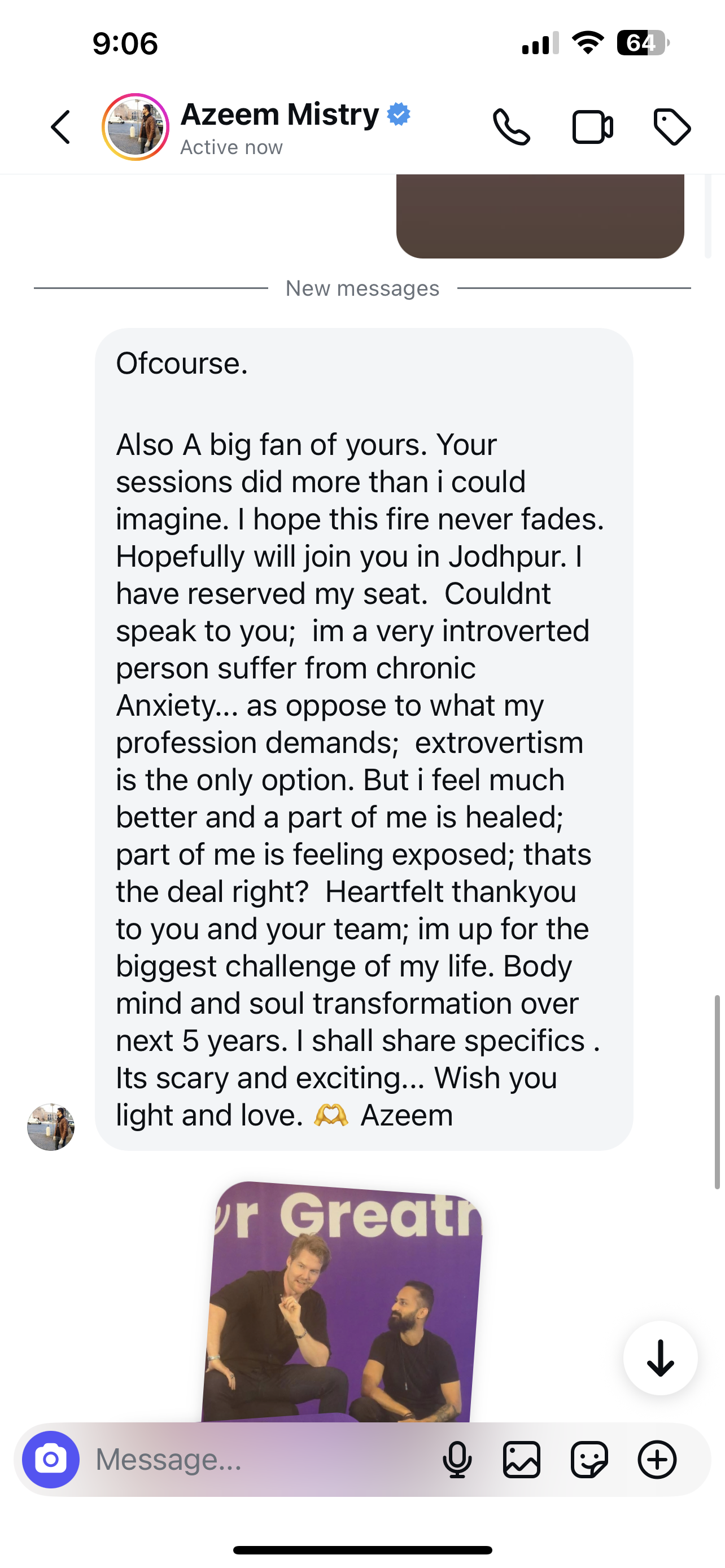 Testimonial screenshot
