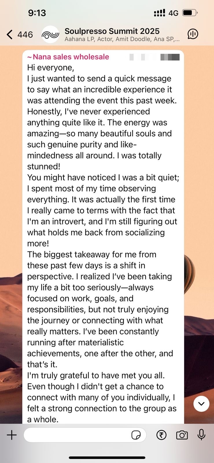 Testimonial screenshot