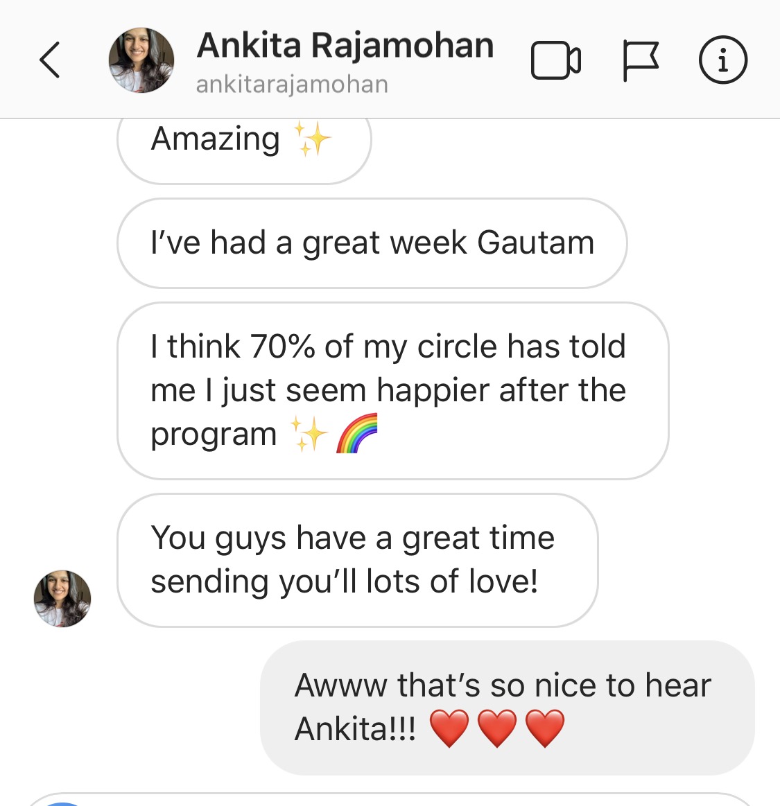 Testimonial screenshot