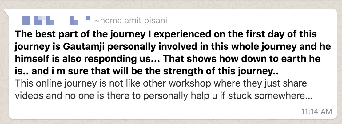 Testimonial screenshot