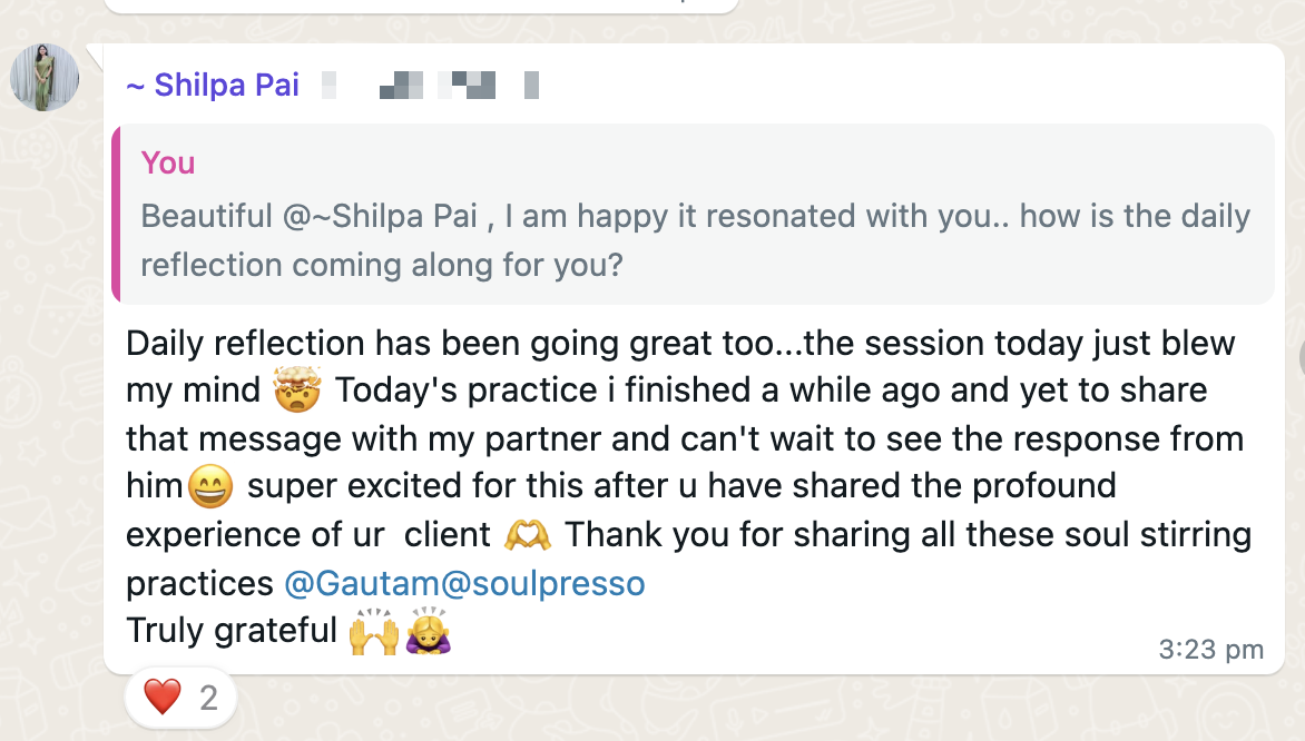 Testimonial screenshot