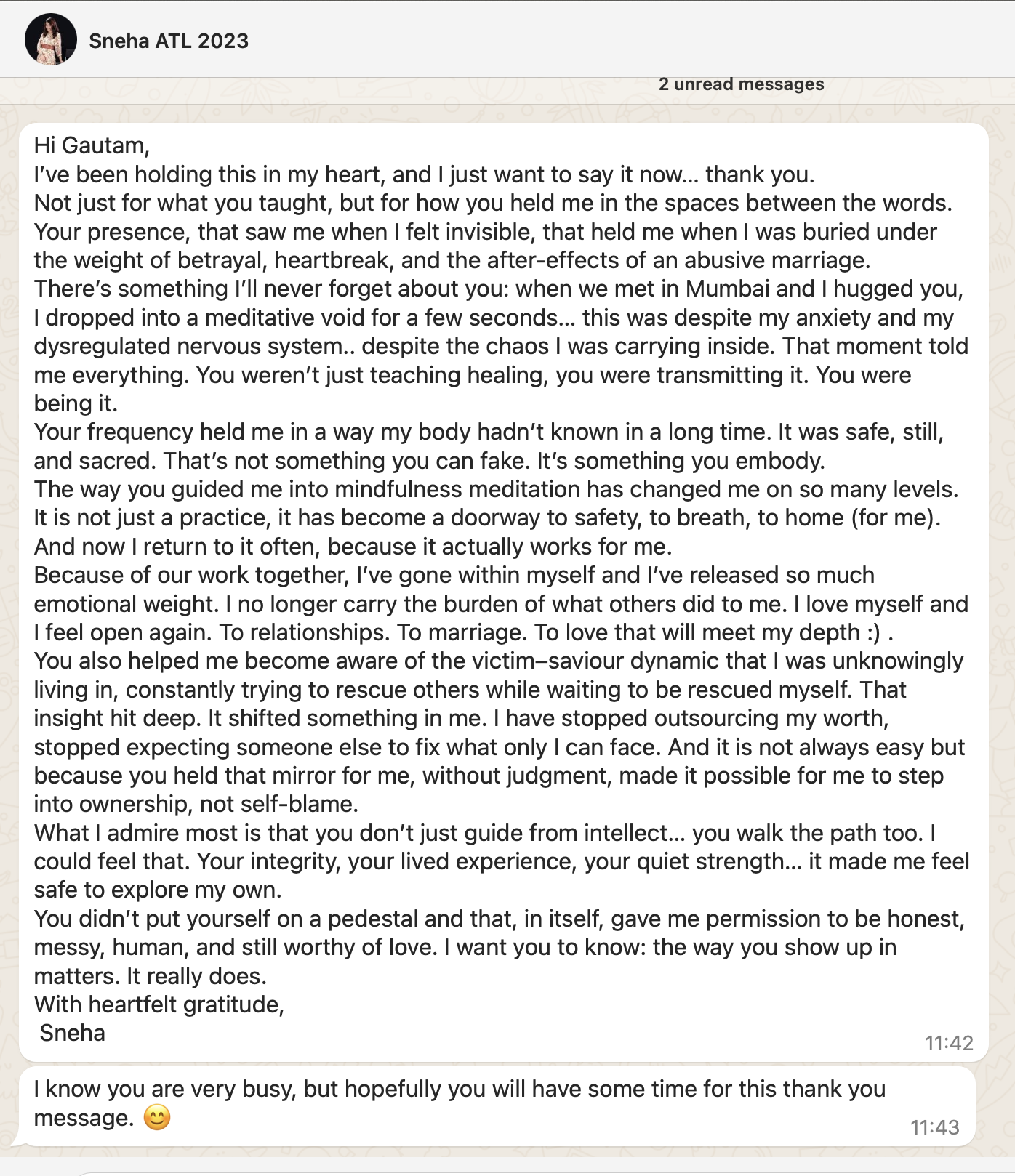 Testimonial screenshot